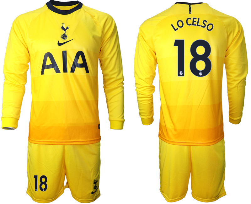 2021 Men Tottenham Hotspur away Long sleeve #18 soccer jerseys->tottenham jersey->Soccer Club Jersey